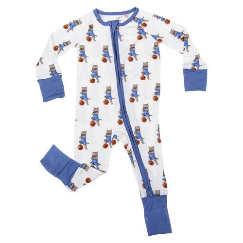 Standing Wildcat with Basketball Unisex Kids Pajamas