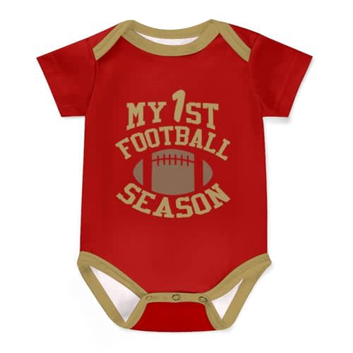 Tbefiow My First Football Season - Baby Bodysuit for Boy Girl Baby Clothes Football Gifts
