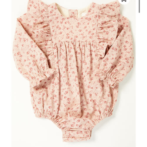 Yura Infant Girls' Floral Print Long Sleeve Snap Onesie | Sheplers