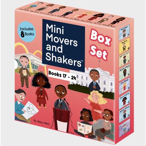 Mini Movers and Shakers 8 Book Box Set (Books 17-24: Barack Obama, Ray Kroc, Rosa Parks, Walt Disney, Oprah Winfrey, Martin Luther King, Jr., Sara Blakely, Michelle Obama) (English and French Edition)