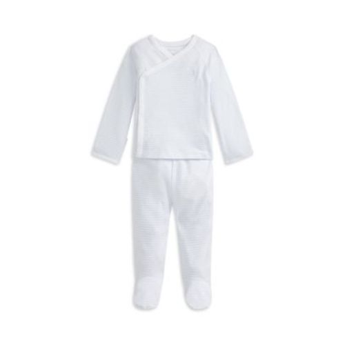 Ralph Lauren Organic Cotton Top & Footed Pants Set - 3-6