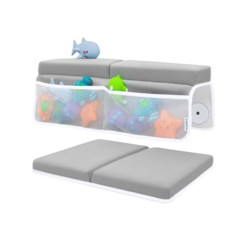 Baby Bathtub Elbow & Kneeling Cushion - Color: Grey
