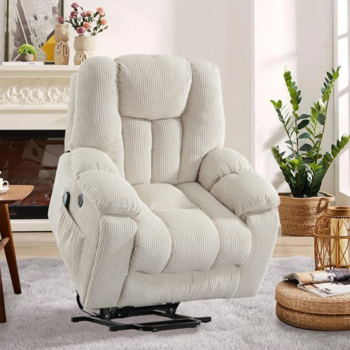41'' Oversized Power Lift Chair - Heated Massage Electric Recliner with Super Soft Padding