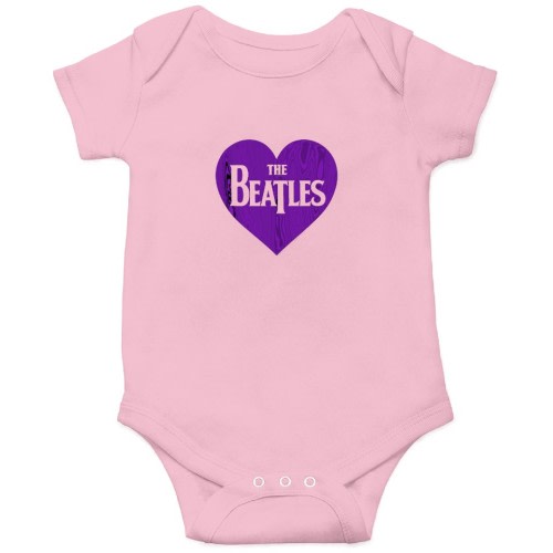 The Beatles Heart Love The Beatles Tank Top Baby Onesies Kids's Short Sleeve Onesie NB (0-3M) Pink sold by Andrewx Nash | SKU 2103948620 | Printerval