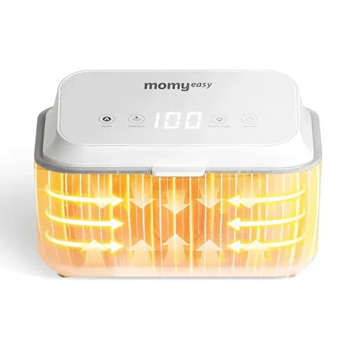 MOMYEASY Baby Wipe Warmer, Surround Even Heating Baby Wet Wipes Dispenser, Diaper Wipe Warmer with Temperature Display and Night Light