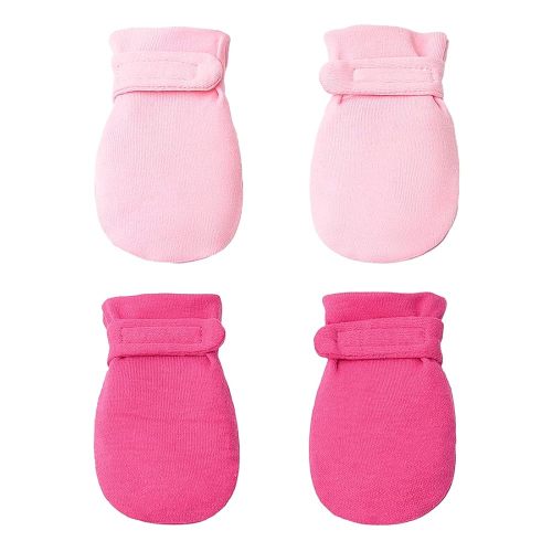 Newborn Baby No Scratch Mittens Stay On, 100% Cotton Breathable, Adjustable Infant Gloves for Baby Boys Girls Mittens