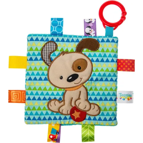 Taggies Crinkle Me Baby Toy, Brother Puppy , 6.5x6.5 Inch (Pack of 1)