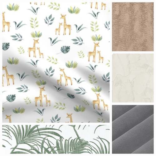 Neutral Crib Bedding- Giraffe Safari Baby Bedding Collection