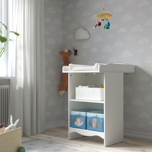 SMÅGÖRA Changing table/bookshelf - white