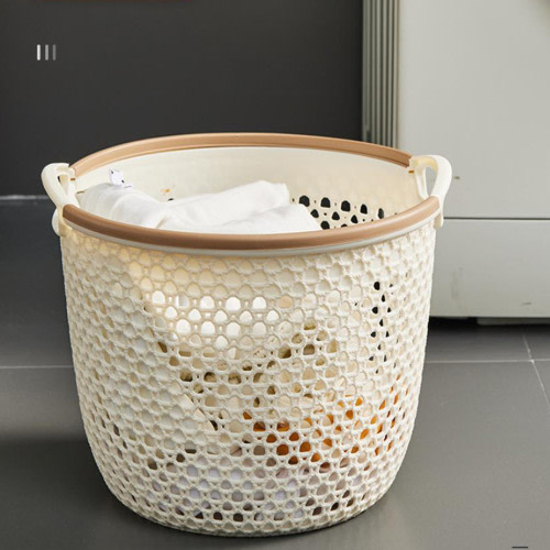 Yyuenw Small Mesh Laundry Basket Laundry Hamper Portable Dirty Clothes Basket Dirty Clothes Storage Basket Hollow Dirty Clothes Basket