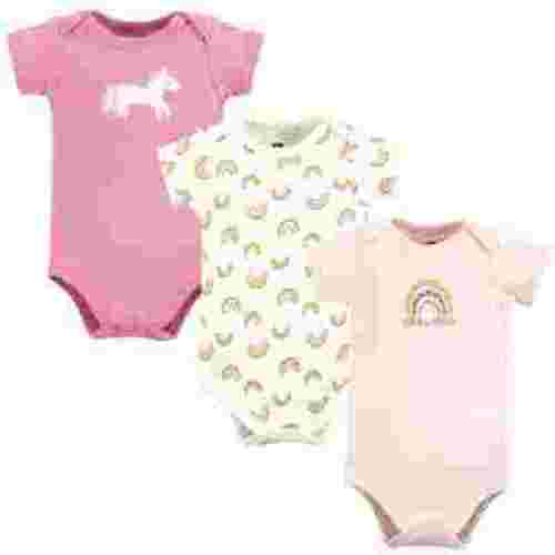 Hudson Baby Infant Girl Cotton Bodysuits, Dreamer Rainbow, 3-6 Months