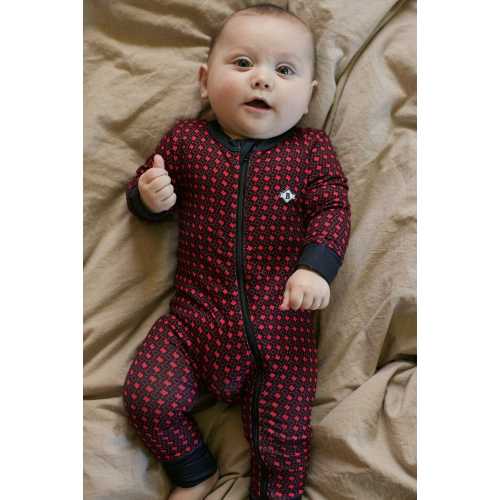 Baby Zip Up - Texas - Black & Red – BURLEBO