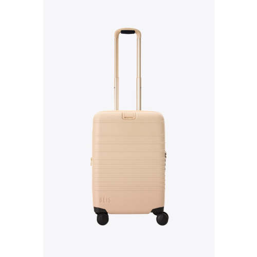 BÉIS 'The Carry-On Roller' in Atlas Pink - Pink Carry On Suitcase & Hard Shell Luggage