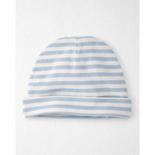 Baby Organic Cotton Rib Cap in Stripes
