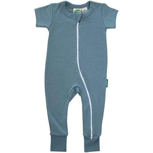 PARADE Organic Essential Basics '2-Way' Zip Romper - Short Sleeve