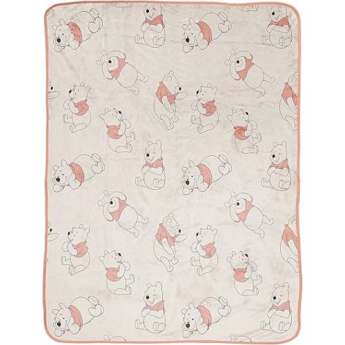 Jay Franco Disney Winnie The Pooh Kid's Throw Blanket - Plush 46" x 60" Throw Blanket for Boys & Girls, Soft Fleece Throw Blanket for Toddlers, Cozy, Fade Resistant Blanket for Kids