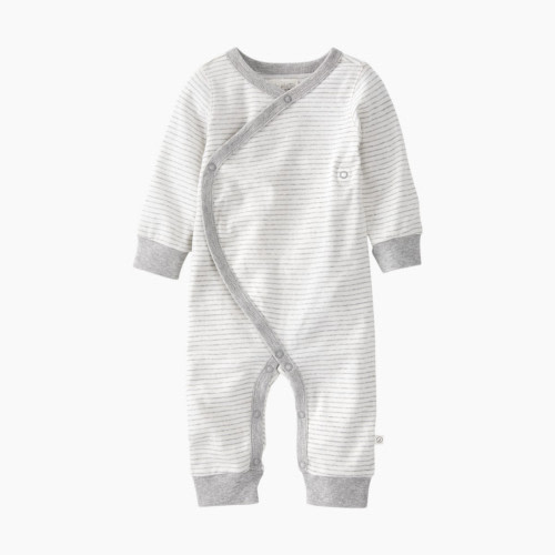 Carter's Little Planet Organic Cotton Wrap Sleep & Play Pajamas in Stripes - Multi Gray Stripe, 0-3 M