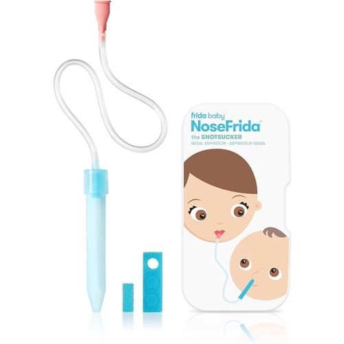 Frida Baby NoseFrida Case + Refills Accessories Kit, Includes Storage Travel Case, Bristle Cleaning Brush, 9 Hygiene Filters & 2 Tips for Cleaning and Storage of the NoseFrida Nasal Aspirator for Baby