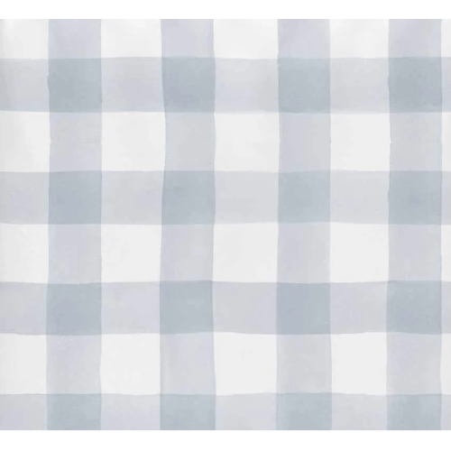 Dusty Blue Gingham Crib Sheet