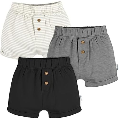 Gerber Unisex-Baby 3-Pack Knit Shorts