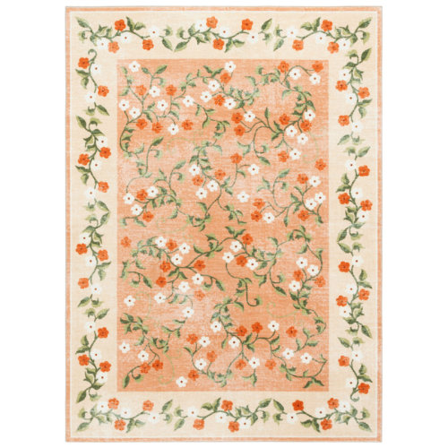 Martha Stewart Rugs Msrw Floral 195 Performance Machine Washable Floral Rug | Wayfair