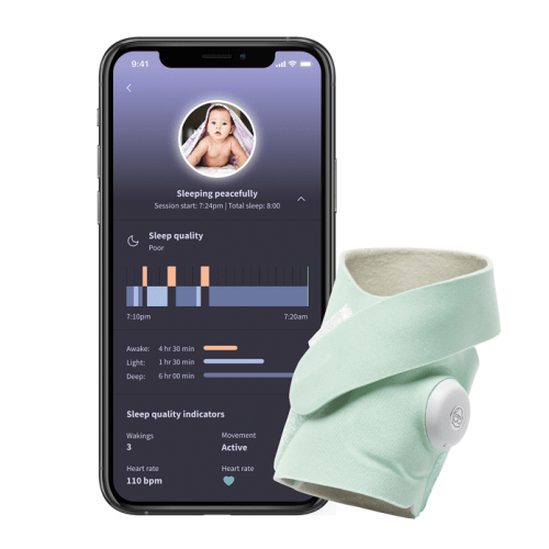 Owlet Dream Sock® - FDA-Cleared Smart Baby Monitor with Live Health Readings & Notifications - Mint