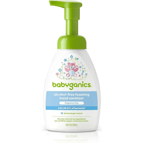 Babyganics Alcohol-Free Foaming Hand Sanitizer, Pump Bottle, Fragrance Free, 8.45 oz, Packaging May Vary
