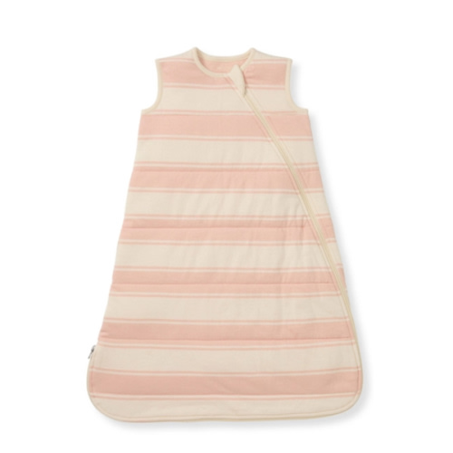 Rugby Stripe Organic Warmer Beekeeper™ Wearable Baby Blanket Pink Sand (Small)