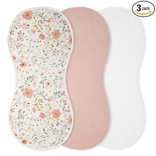3 Pcs Changing Pad Liners Fits in Peanut Shape Changing Pad Waterproof Diaper Mats Organic Cotton Peanut Mats are Warm on a Baby's Back, Washable Reusable(Fresh Style,White)