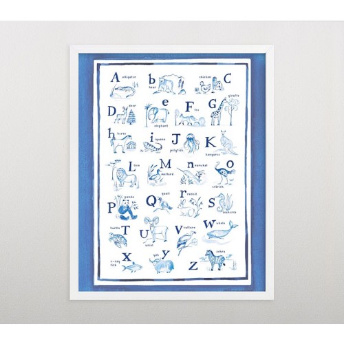 Minted® Animal Alphabet Toile Framed Art by Teju Reval