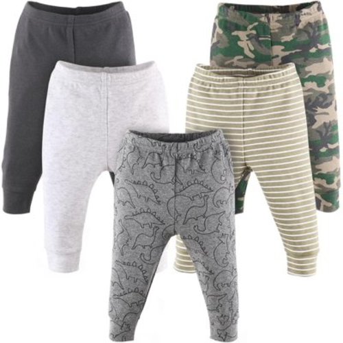 The Peanutshell Baby Boy Pants Set, 5 Pack, Camo & Dino