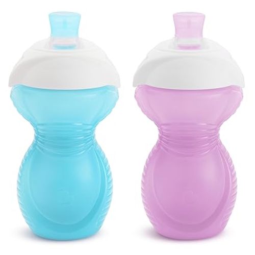 Munchkin® Click Lock™ Bite Proof Sippy Cup, 9 Ounce, 2 Pack, Blue/Purple