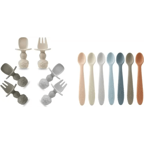 PandaEar Silicone Baby Spoons and Forks