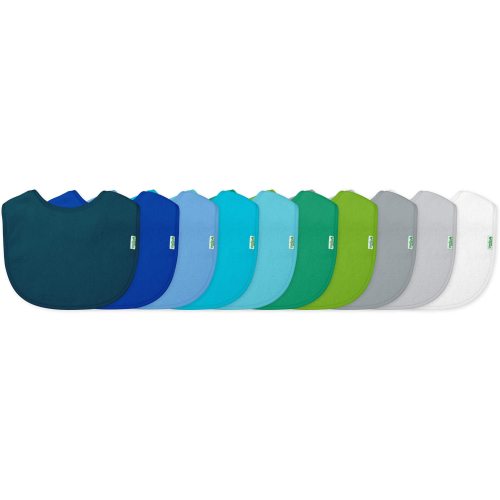 green sprouts Stay-dry Baby Bibs (10 pack) Waterproof protection, Adjustable hook-&-loop closure, Machine washable