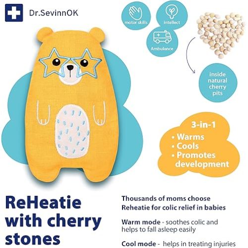 ReHEATIE - Tummy Warmer for Baby Gas and Colic Relief (Natural Cherry Pits)