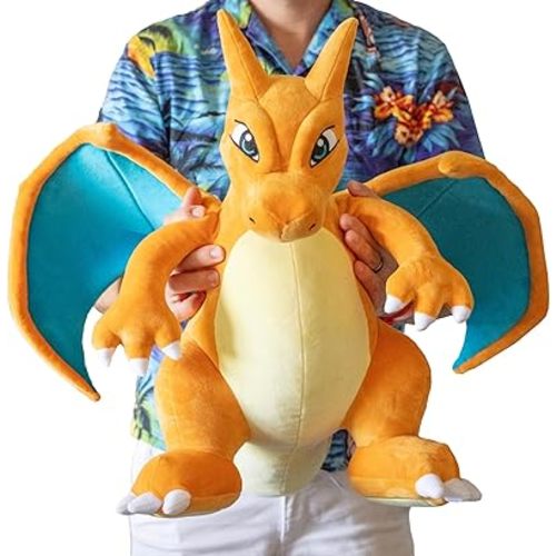 Pokemon 24" Jumbo Charizard Large Plush - Officially Licensed - Charmander Evolution Figure - Authentic Giant Stuffed Animal Toy - Holiday Christmas Stocking Stuffer Gift for Kids, Boys, Girls - 2+