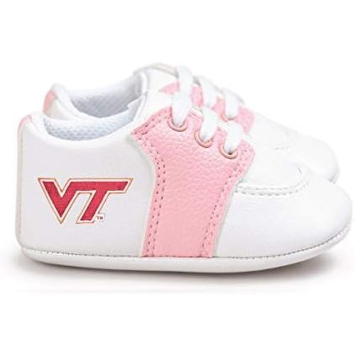 Virginia Tech Hokies Pre-Walker Baby Shoes Pink Trim