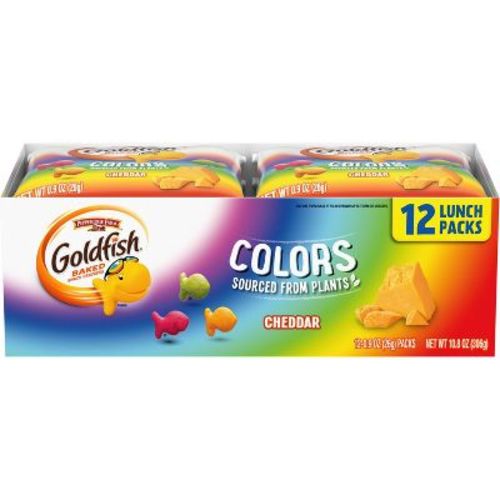 Goldfish Colors Cheddar Crackers Snack Pack - 0.9oz/12ct