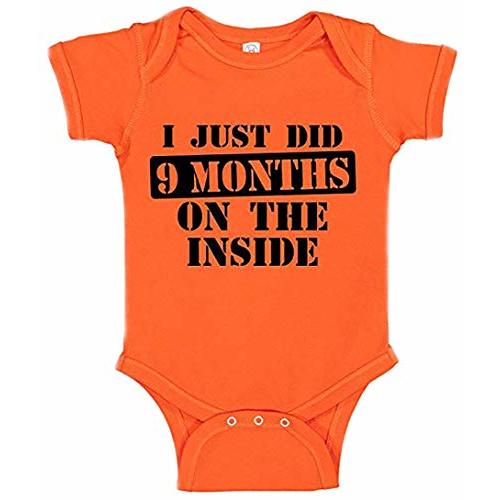 I Just Did 9 Months On The Inside Funny Prison Baby Romper Great for Newborns or Halloween