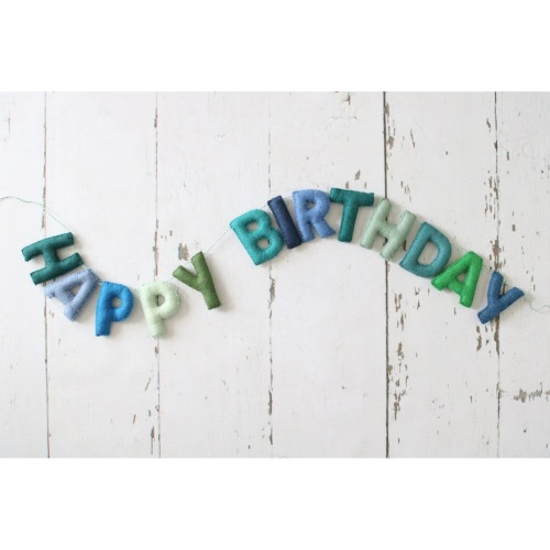 Happy Birthday Banner, Felt Birthday Banner, Reusable Birthday Banner, Birthday Garland, Neutral Birthday, Neutral Birthday Garland