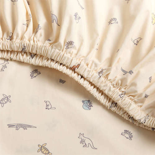 Down Under 100% Organic Cotton Baby Crib Fitted Sheet