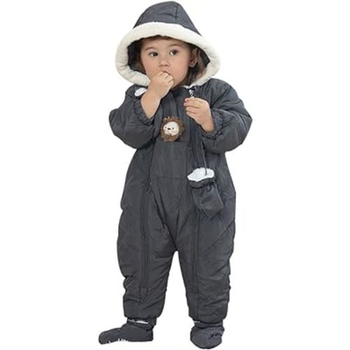 UVIPC Baby Winter Snowsuit Toddler Winter Suit Outwear Hooded Snow Outfit Footie Snow Suit for 3-24M