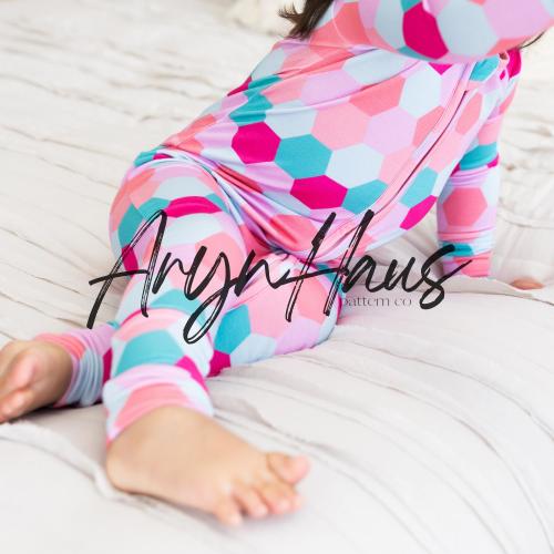 Bamboo Baby Pajamas Newborn Sleepwear Hexagon Print Footie Pajamas Baby Girl Clothes Newborn Sleeper Infant Outfit Gift Set Comfortable Soft