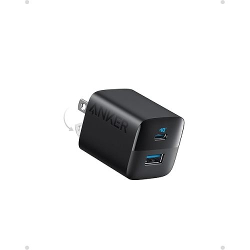 Anker USB C Charger Block, 33W 2 Port Compact Charger with Foldable Plug for iPhone 16/15, Galaxy, and More (Cable Not Included, White)