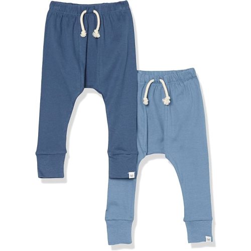 HonestBaby Multipack Honest Pants Joggers Pull on 100% Organic Cotton for Infant Baby and Toddler, Boys, Girls, Unisex