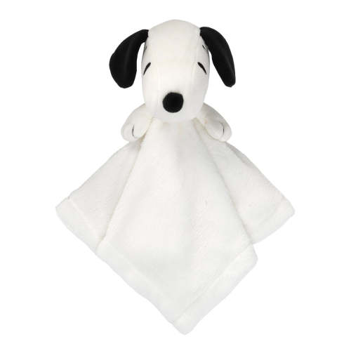 Peanuts Snoopy Lovey White/Black Plush Security Blanket
– Lambs & Ivy