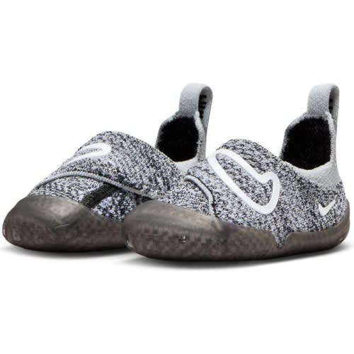 Walker Kids' Swoosh 1 Sneaker, 5 M, Black/ White/ Wolf Grey