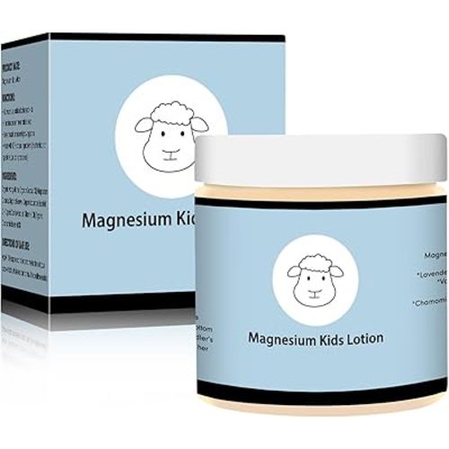 Magnesium Lotion for Kids,Topical Magnesium Cream to Help Calm Before Bed and During the Night,Magnesium Lotion for Sleep,Magnesium Cream - Kid Safe, 4 oz (1)