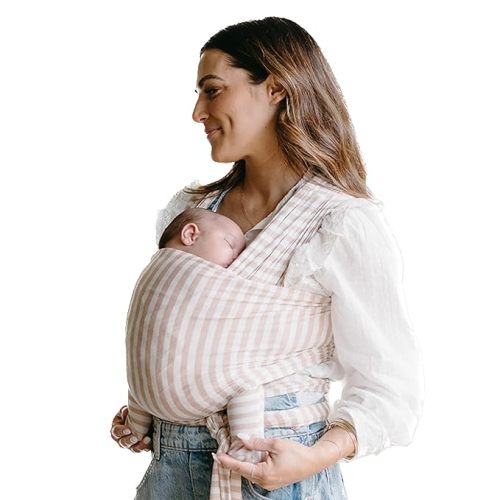 Solly Baby Wrap, Buttery-Soft Baby Carrier Newborn to Toddler 8-25 Lbs., Lightweight & Hands-Free Wrap, Breathable Summer Carrier, Baby Wearing & Postpartum Essential, New Mom Gift, Candy Stripe