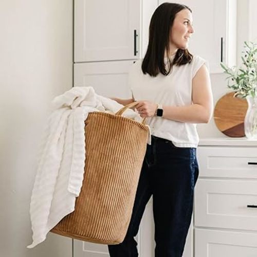 Putska Laundry Basket Hamper – Blanket Basket for organizing, Décor and Toys, Clothes Hamper – Perfect for Baby and Kids Room, Nursery, Bedroom, Bathroom, Living Room – Extra large, Brown